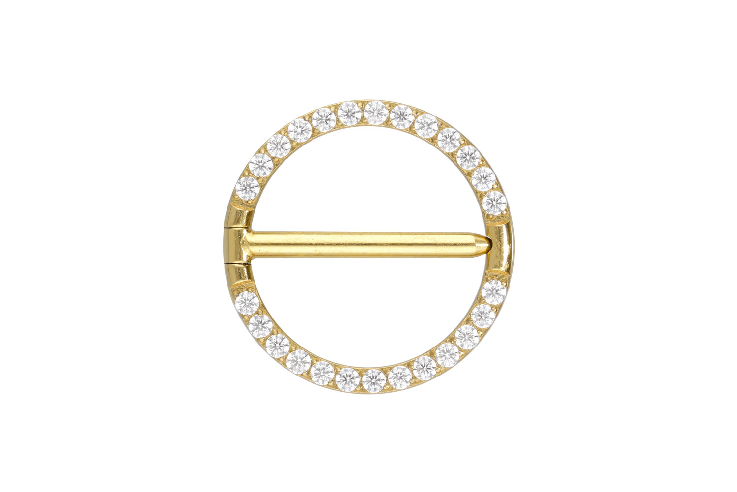 Titan Nippelpiercing Clicker RING + EINGEFASSTE KRISTALLE